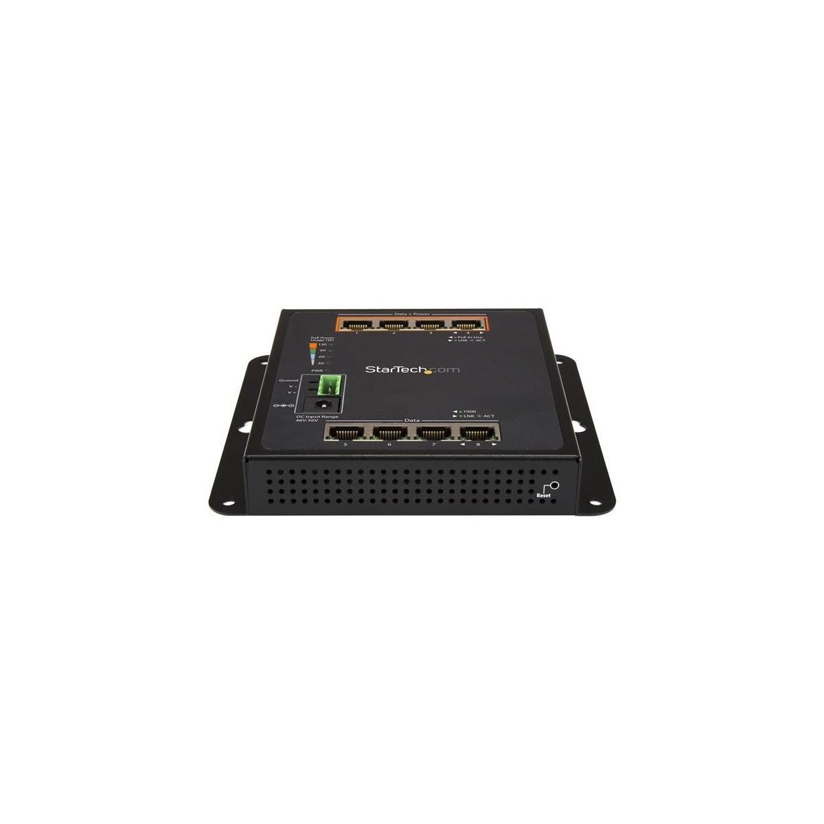 StarTech.com 8-Port (4 PoE+) Gigabit Ethernet Switch - Managed - Wall Mount with Front Access - Managed - L2 - Gigabit Ethernet 