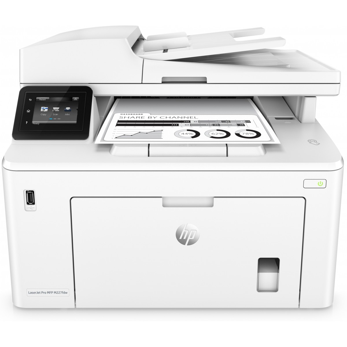HP .Printer LaserJet Pro MFP M227fdw Fax/Copier/Printer/Scanner Laser Monochrome Duplex - Fax - Laser/Led