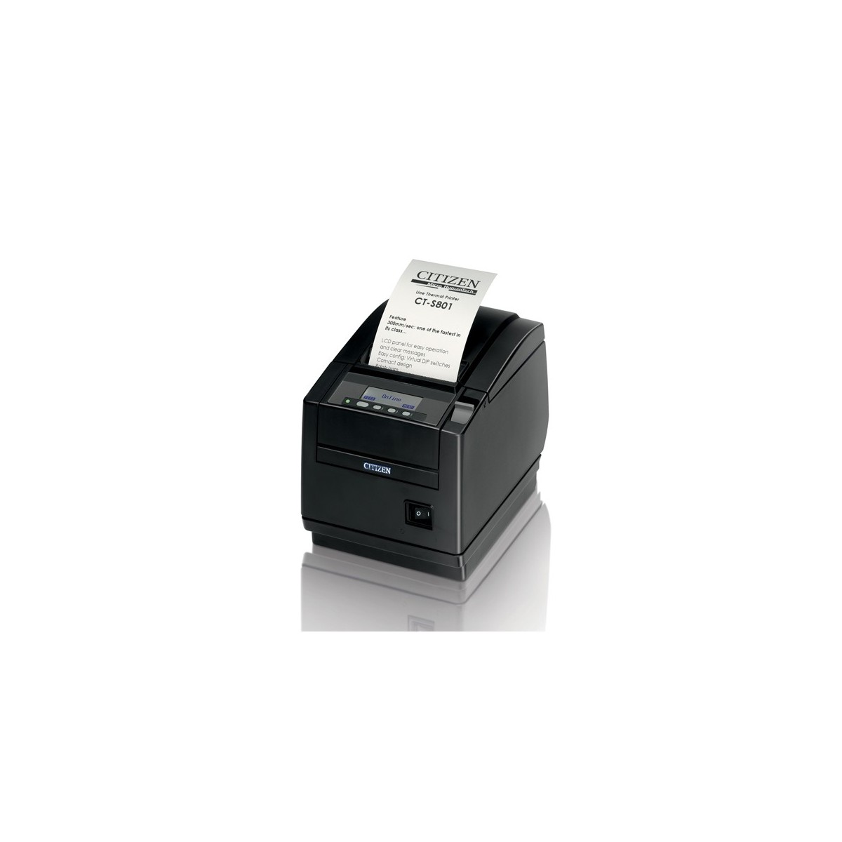 Citizen CT-S801II - Direct thermal - POS printer - 203 x 203 DPI - 300 mm/sec - 1.5 x 3 mm - Katakana - PC437 - PC850 - PC858 - 
