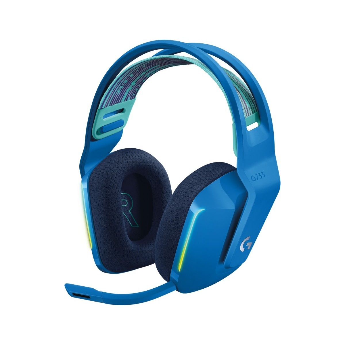 Logitech G G733 wireless gaming - Headset - Head-band - Gaming - Blue - Binaural - Rotary