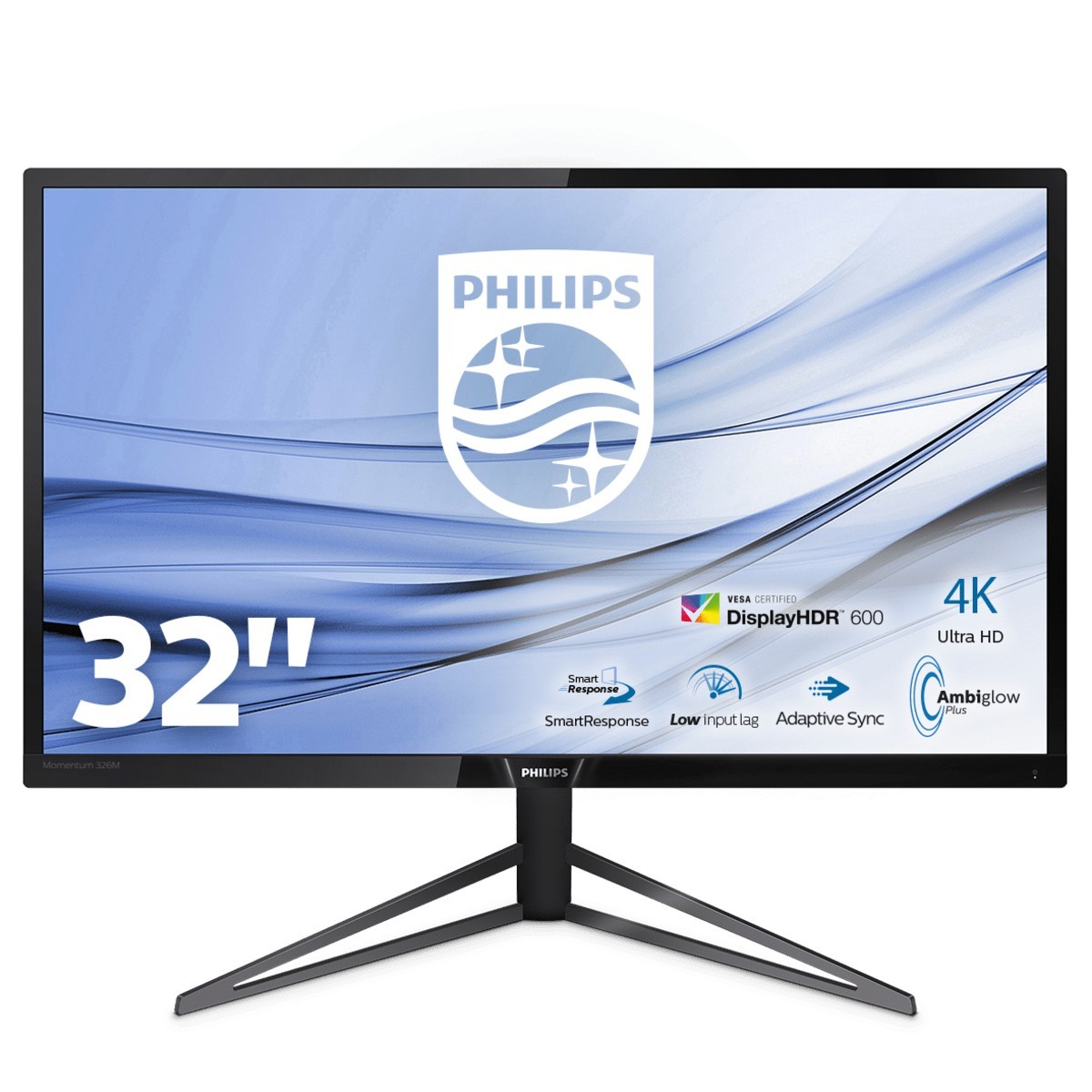 Philips M Line 4K HDR display with Ambiglow 326M6VJRMB/00 - 80 cm (31.5) - 3840 x 2160 pixels - 4K Ultra HD - LED - 4 ms - Black