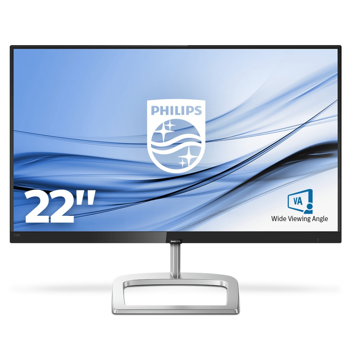 Philips E Line LCD monitor 226E9QHAB/00 - 54.6 cm (21.5) - 1920 x 1080 pixels - Full HD - LED - 4 ms - Black - Silver