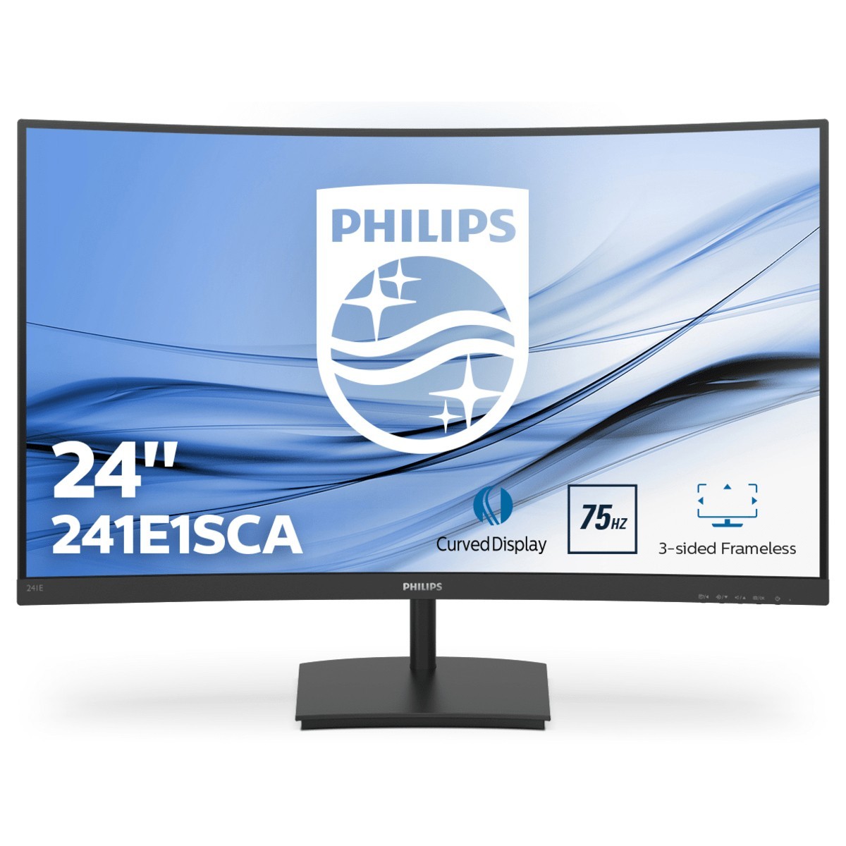 Philips E Line 241E1SCA/00 - 59.9 cm (23.6) - 1920 x 1080 pixels - Full HD - LCD - 4 ms - Black
