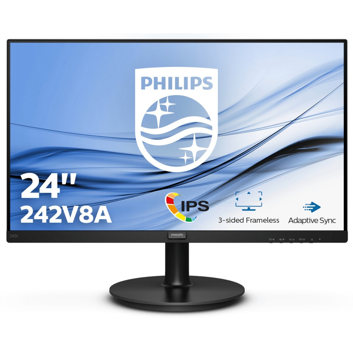 Philips V Line 242V8A/00 - 60.5 cm (23.8) - 1920 x 1080 pixels - Full HD - LCD - 4 ms - Black