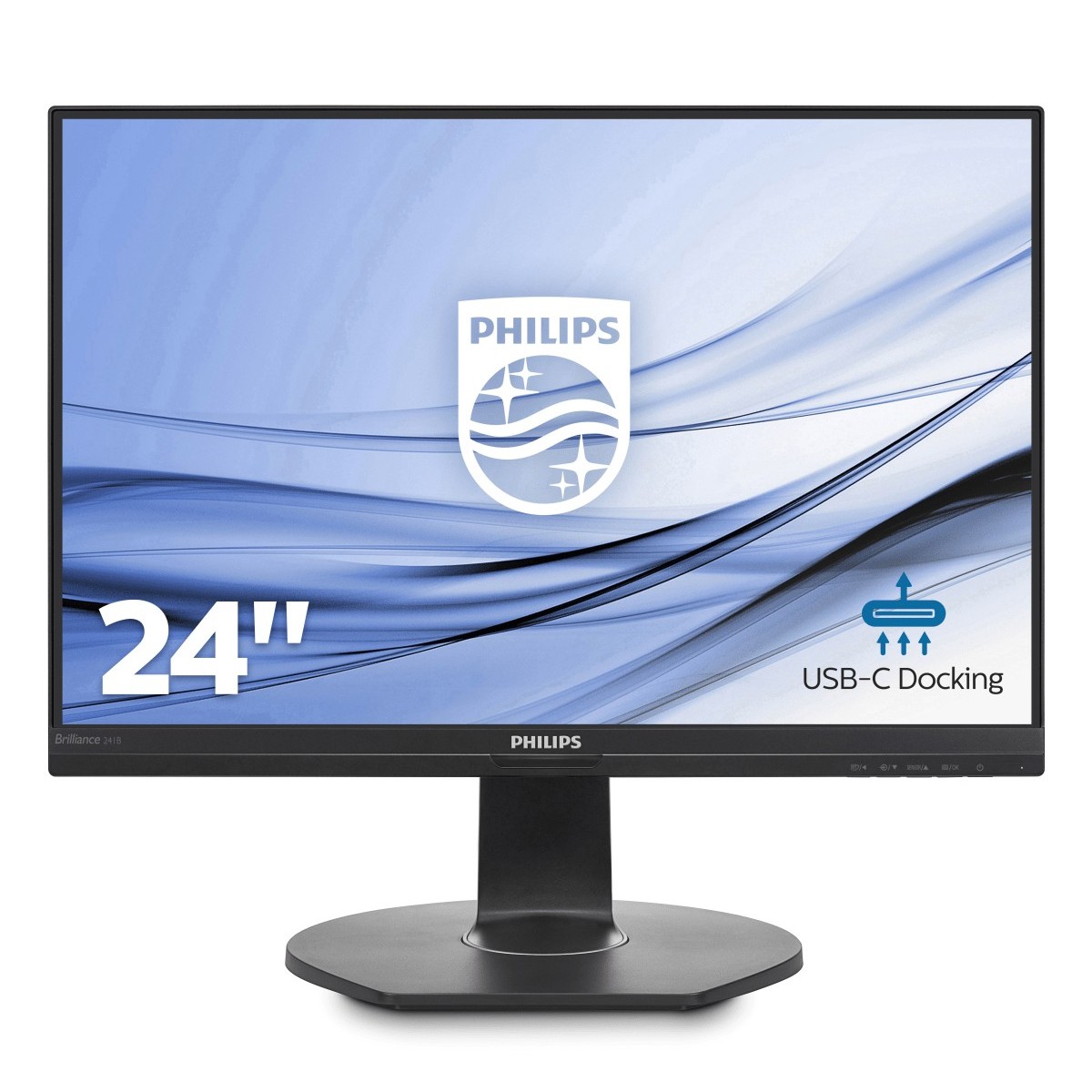 Philips B Line FHD LCD monitor with USB-C dock 241B7QUPBEB/00 - 60.5 cm (23.8) - 1920 x 1080 pixels - Full HD - LCD - 5 ms - Bla