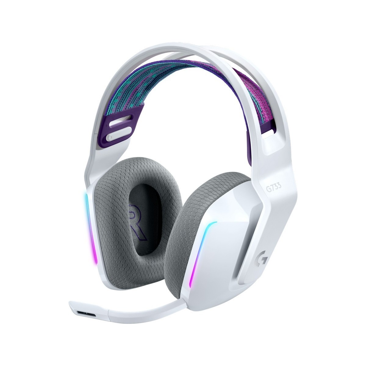 Logitech G G733 wireless gaming - Headset - Head-band - Gaming - White - Binaural - Rotary