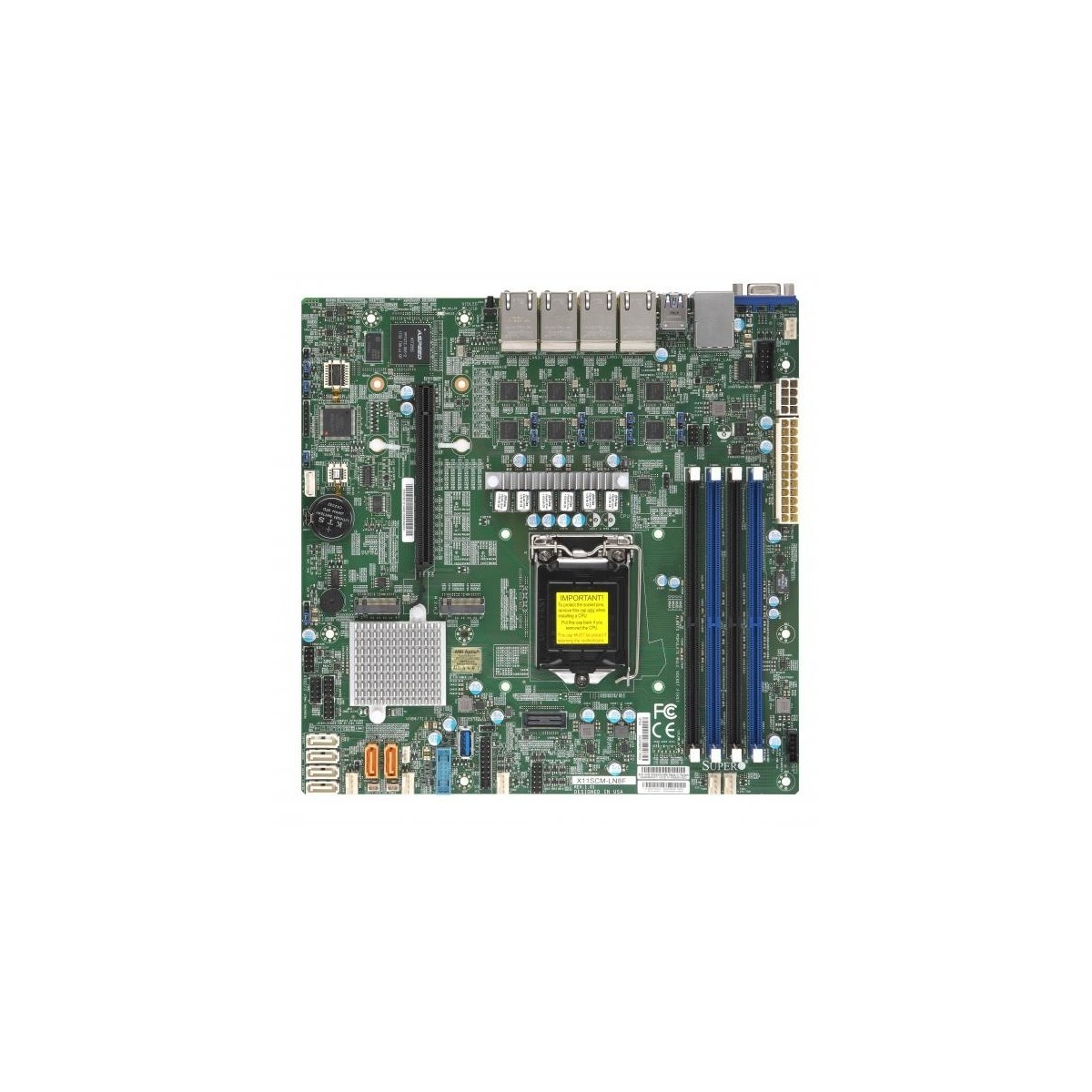 Supermicro X11SCM-LN8F - Intel - LGA 1151 (Socket H4) - Intel® Celeron® - Intel® Pentium® - Intel® Xeon® - DDR4-SDRAM - 128 GB -