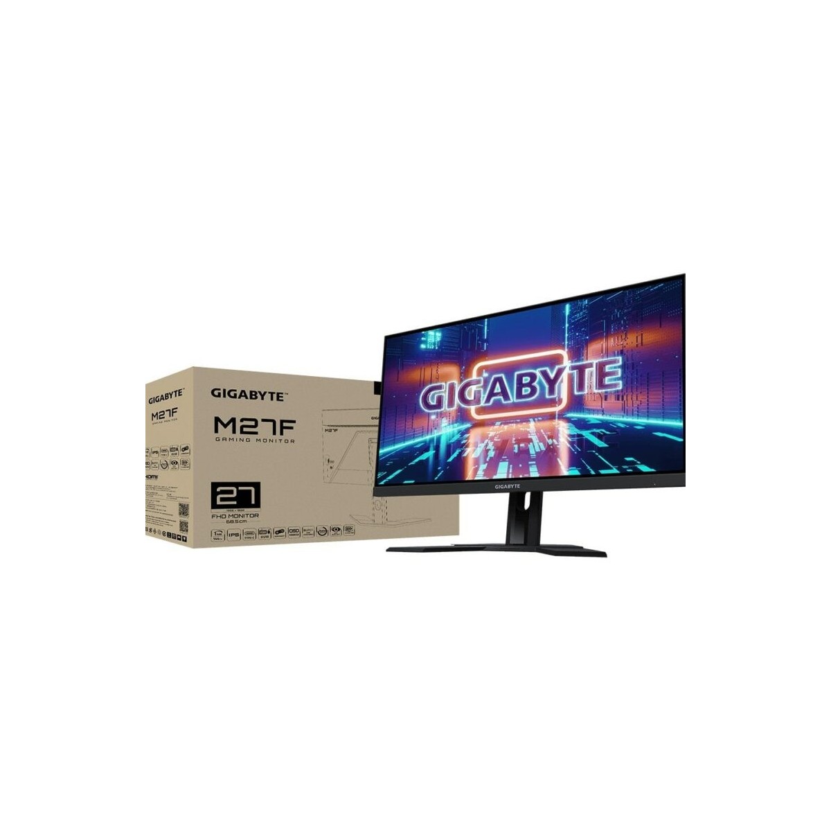 Gigabyte M27Q - LED-Monitor - 68.6 cm 27 - 2560 x 1440 1440p Quad HD a 170 Hz - IPS - Flat Screen - 68.6 cm