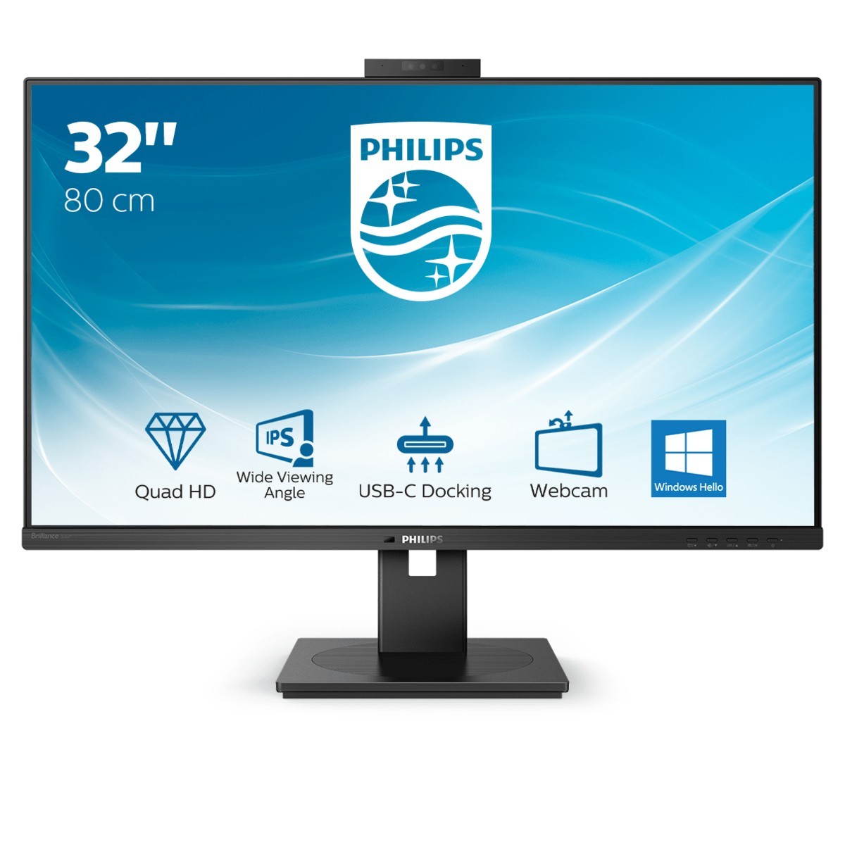Philips P Line 326P1H/00 - 80 cm (31.5) - 2560 x 1440 pixels - Quad HD - LED - 4 ms - Black