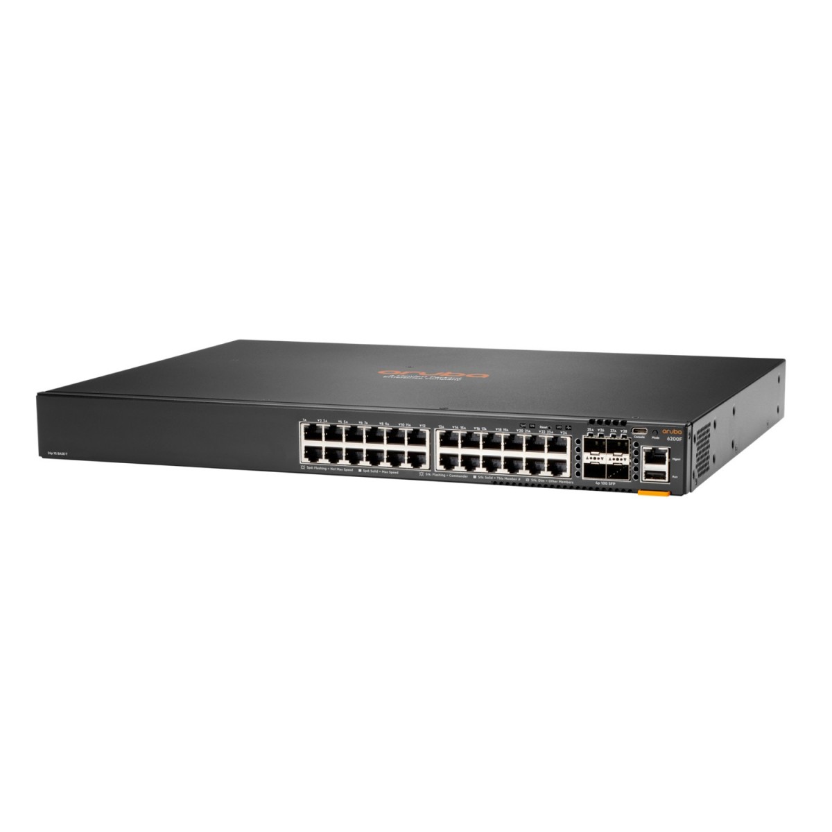 HPE 6200F 24G Class4 PoE 4SFP+ 370W - Managed - L3 - Gigabit Ethernet (10/100/1000) - Power over Ethernet (PoE) - Rack mounting 