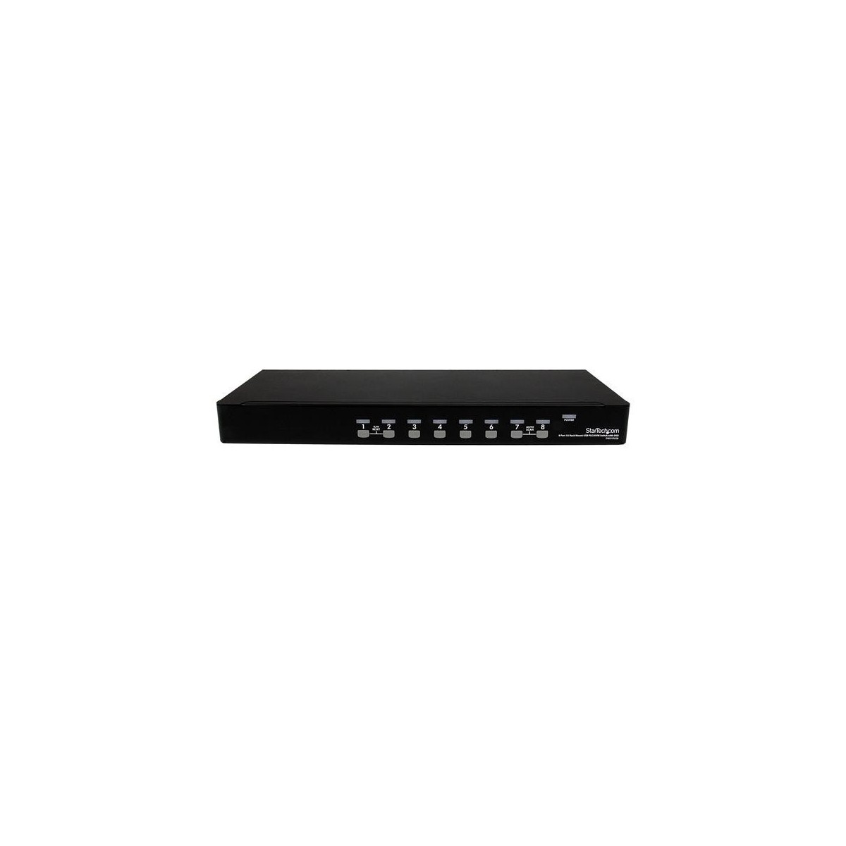 StarTech.com 8 Port 1U Rackmount USB PS/2 KVM Switch with OSD - Black