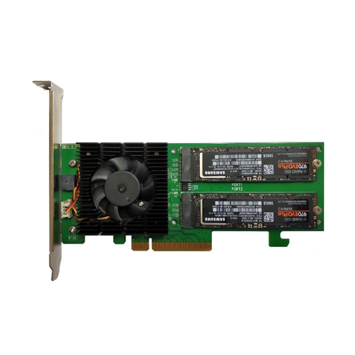 HighPoint SSD7202 - PCI Express 3.0 - PCI Express x8 - 8 Gbit/s - Low-Profile MD2 PCIe AIC - CLI - API package - 2 channels