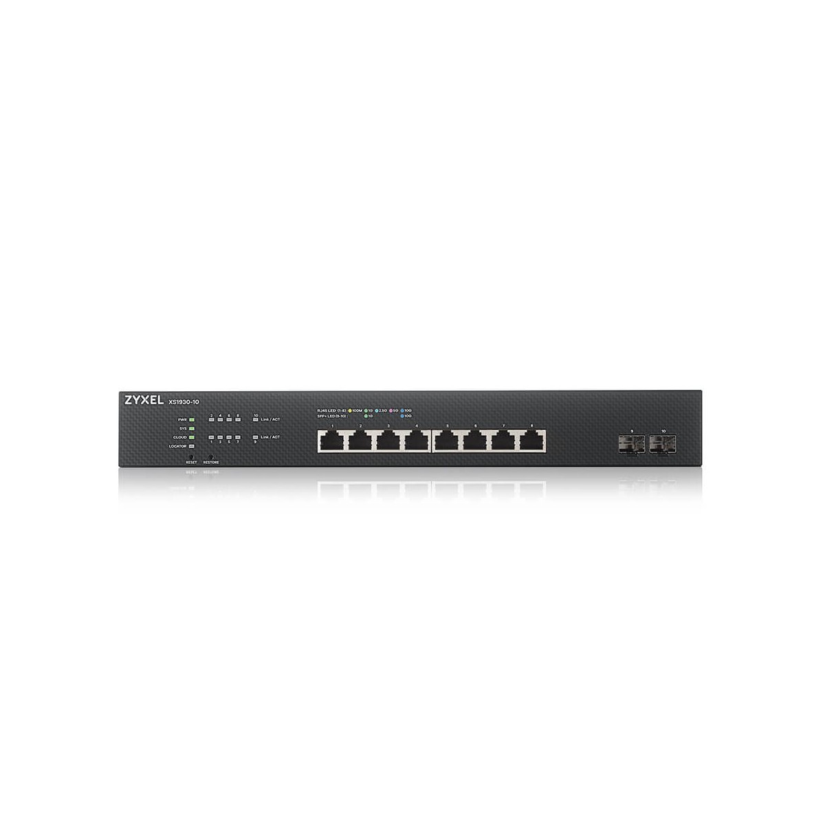 ZyXEL XS1930-10-ZZ0101F - Managed - L3 - 10G Ethernet (100/1000/10000) - Rack mounting
