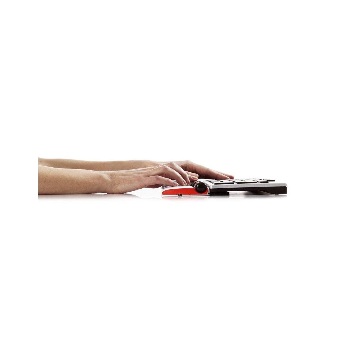 Contour Design RollerMouse Red - Ambidextrous - Laser - USB Type-A - 2400 DPI - Black,Red,White