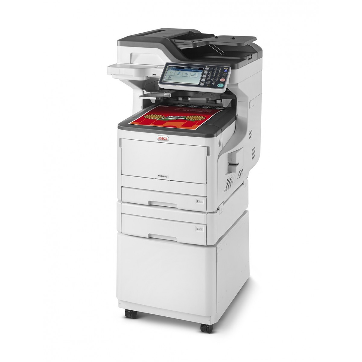 OKI MC853dnct - LED - Colour printing - 1200 x 600 DPI - Colour copying - A3 - Black - White