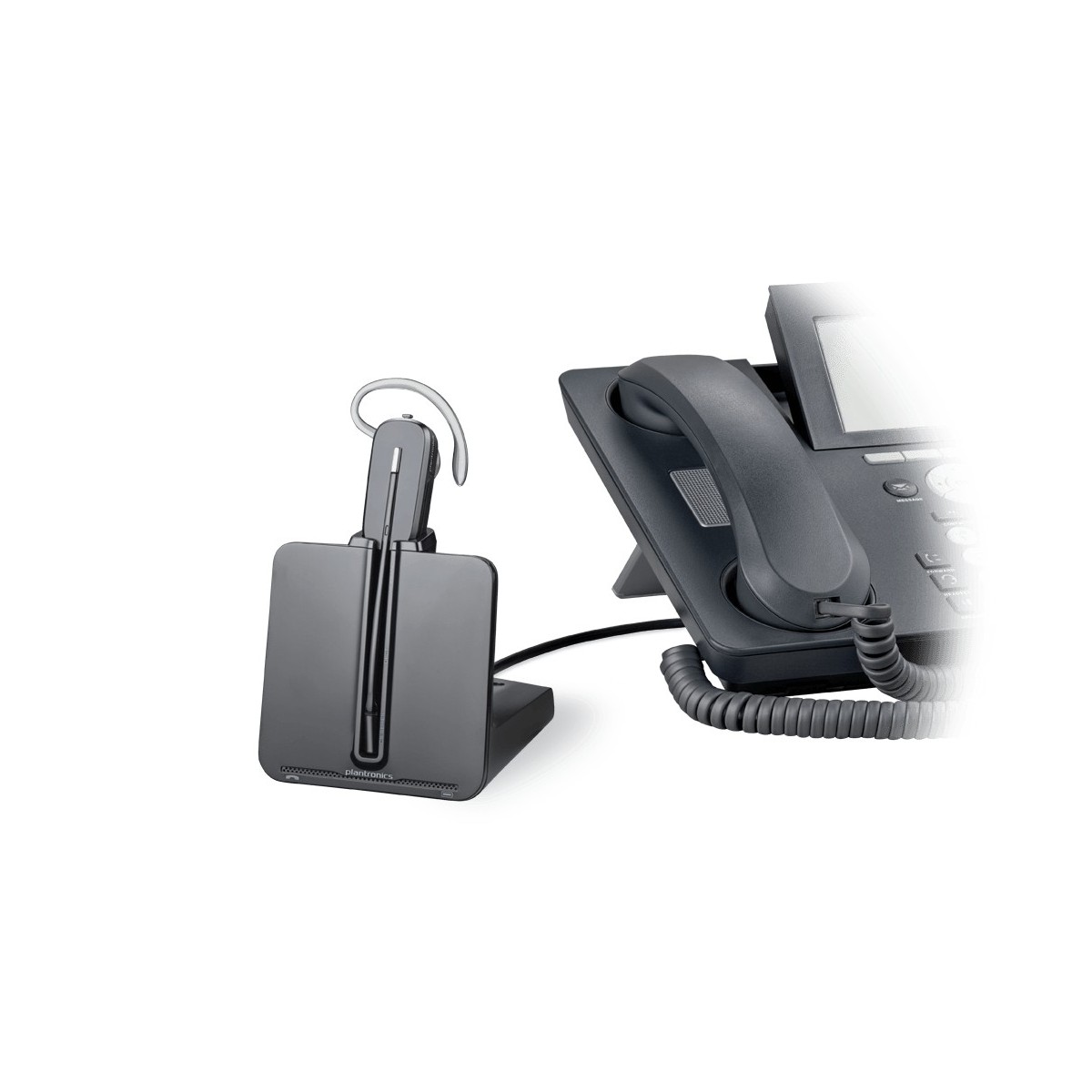 Poly CS540/A - Headset - Ear-hook - Office/Call center - Black - Monaural - Wireless