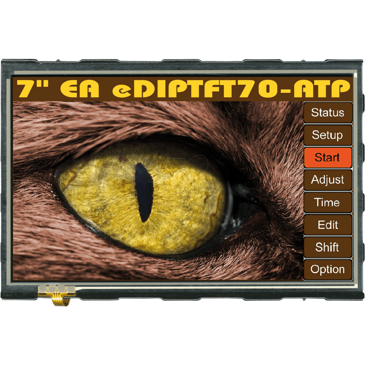 ELECTRONIC ASSEMBLY EA EDIP-TFT70A - Intelligentes TFT-Grafikdisplay 7.0'' - Flat Screen - 17.8 cm