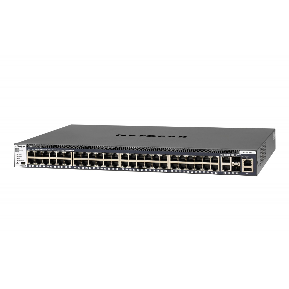 Netgear M4300-52G - Managed - L3 - Gigabit Ethernet (10/100/1000) - Rack mounting - 1U