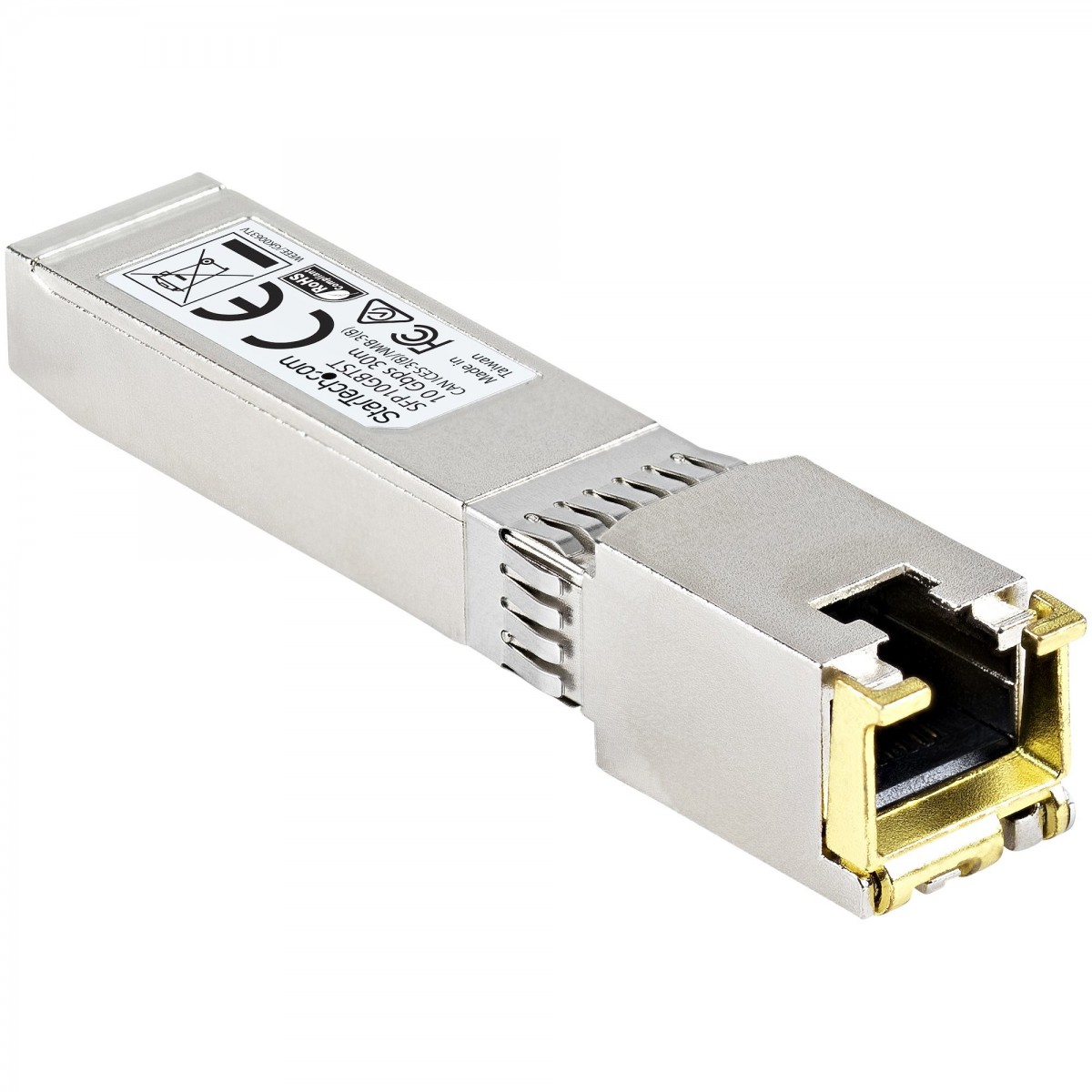 StarTech.com MSA Uncoded SFP+ Module - 10GBASE-T - SFP to RJ45 Cat6/Cat5e - 10GE Gigabit Ethernet SFP+ - RJ-45 30m - Copper - 10