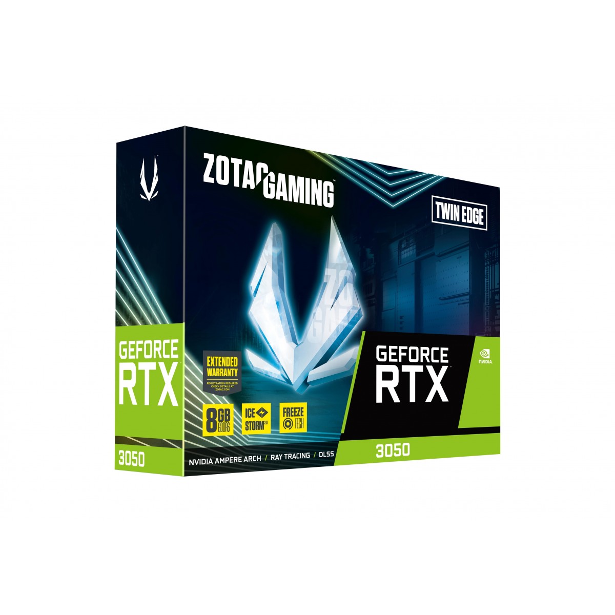 ZOTAC GAMING GeForce RTX 3050 Twin Edge 8GB GDDR6 3xDP 1xHDMI - 8,192 MB