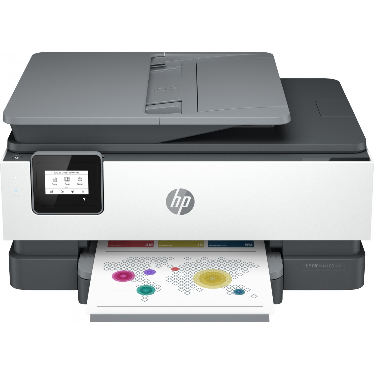 HP OfficeJet 8014e - Thermal inkjet - Colour printing - 4800 x 1200 DPI - A4 - Direct printing - Grey - White