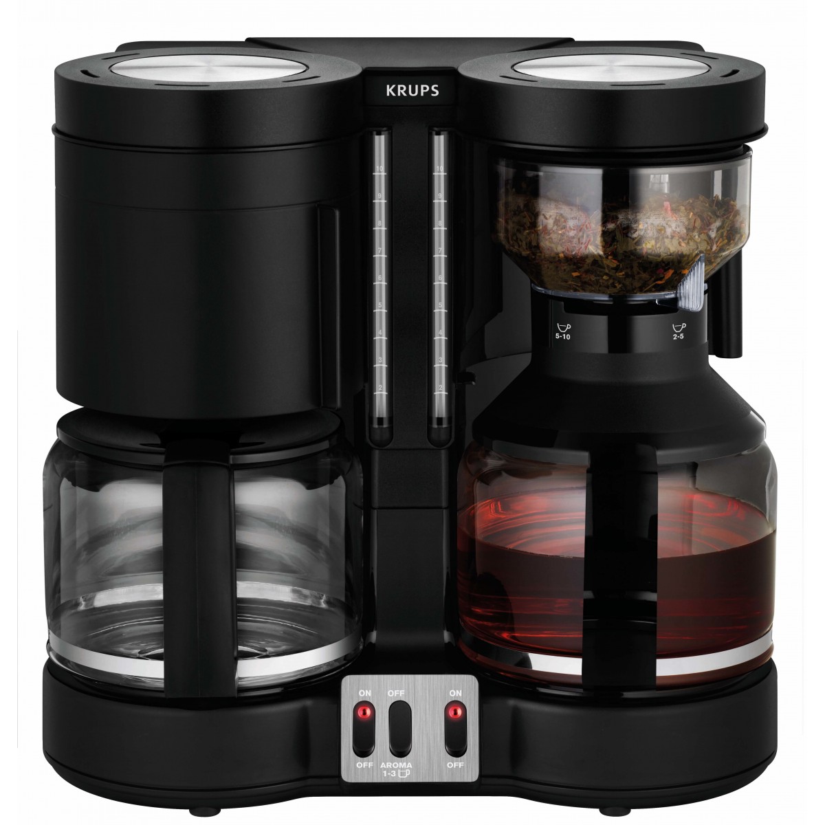 Krups Duothek Plus - Drip coffee maker - 1 L - Ground coffee - 2200 W - Black