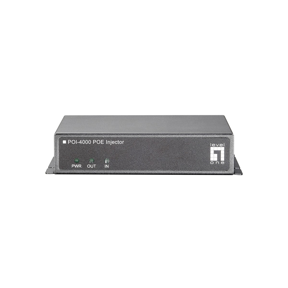 LevelOne PoE Injector - 56W - Fast Ethernet - 10,100 Mbit/s - 10/100BaseT(X) - IEEE 802.3x - IEEE 802.3x - Black