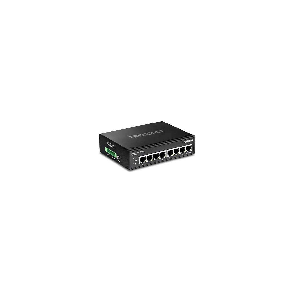 TRENDnet TI-PG80 - Unmanaged - L2 - Gigabit Ethernet (10/100/1000) - Full duplex - Power over Ethernet (PoE) - Wall mountable