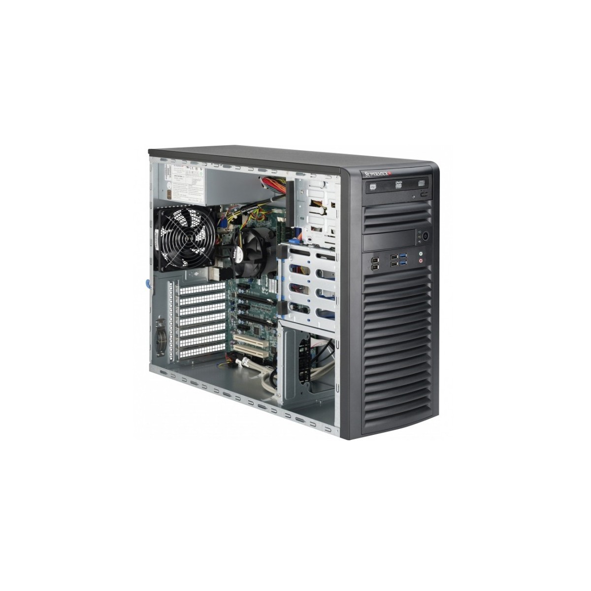 Supermicro SYS-5038A-IL - Midi-Tower - LGA 1150 (Socket H3) - Serial ATA III - Ethernet LAN - 500 W