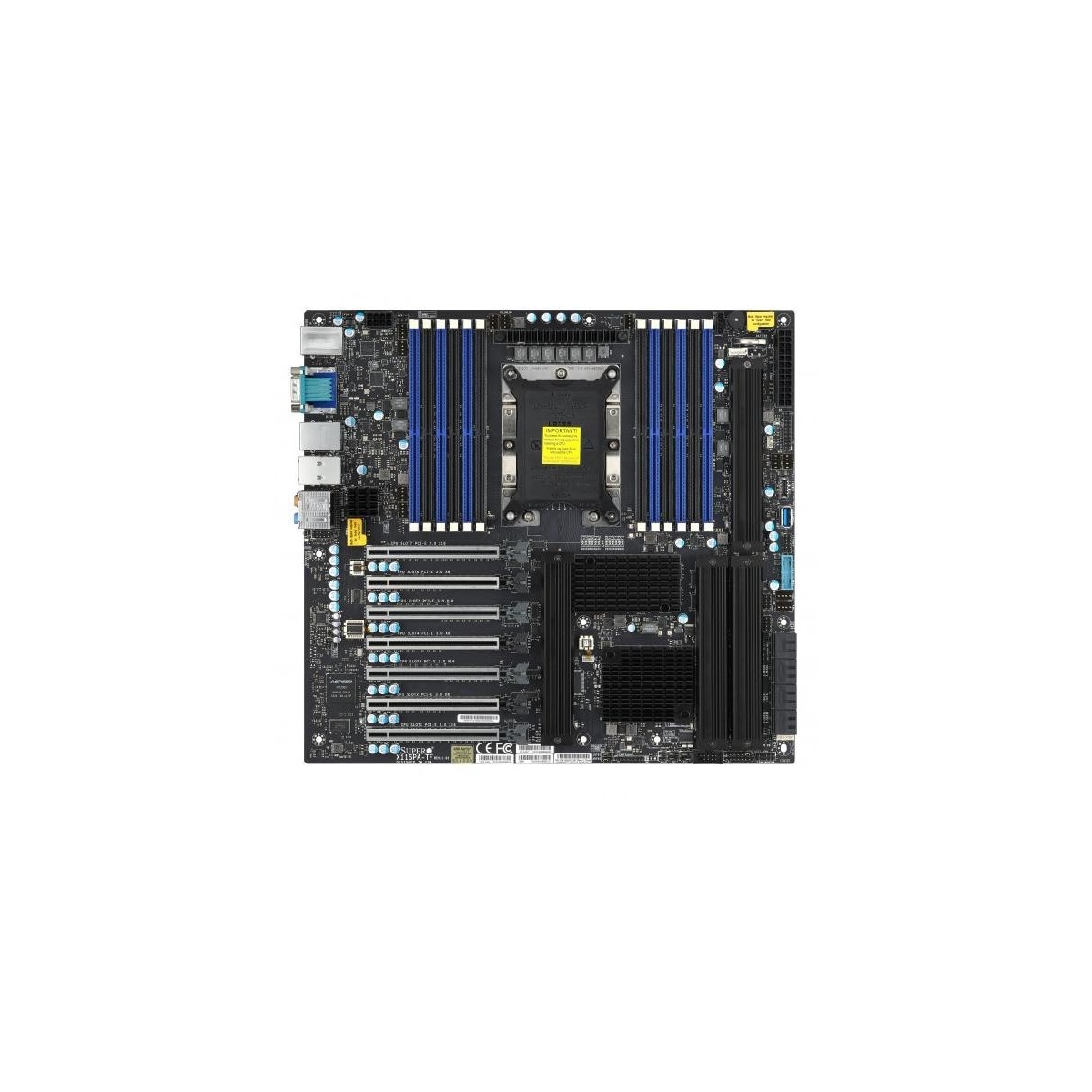 Supermicro main board server MBD-X11SPA-T-O, Intel C621,4 PCI-E 3.0 x16, 1 VGA port, VGA connector is dedicated for IPMI, Intel 