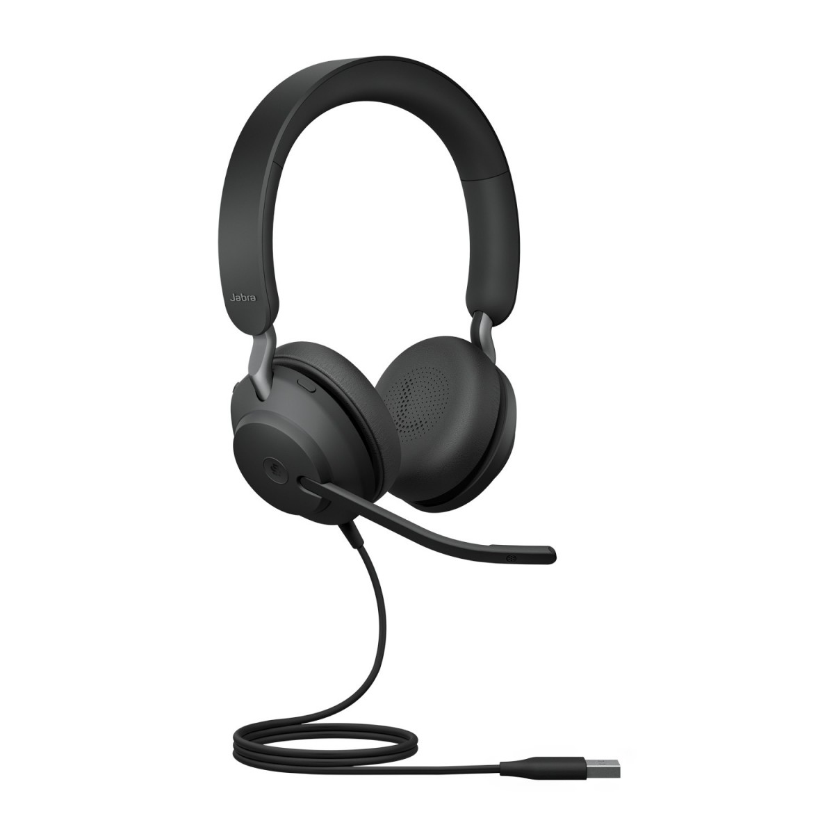 Jabra Evolve2 40 - MS Stereo - Headset - Head-band - Office/Call center - Black - Binaural - Play/Pause - Track < - Track > - Vo