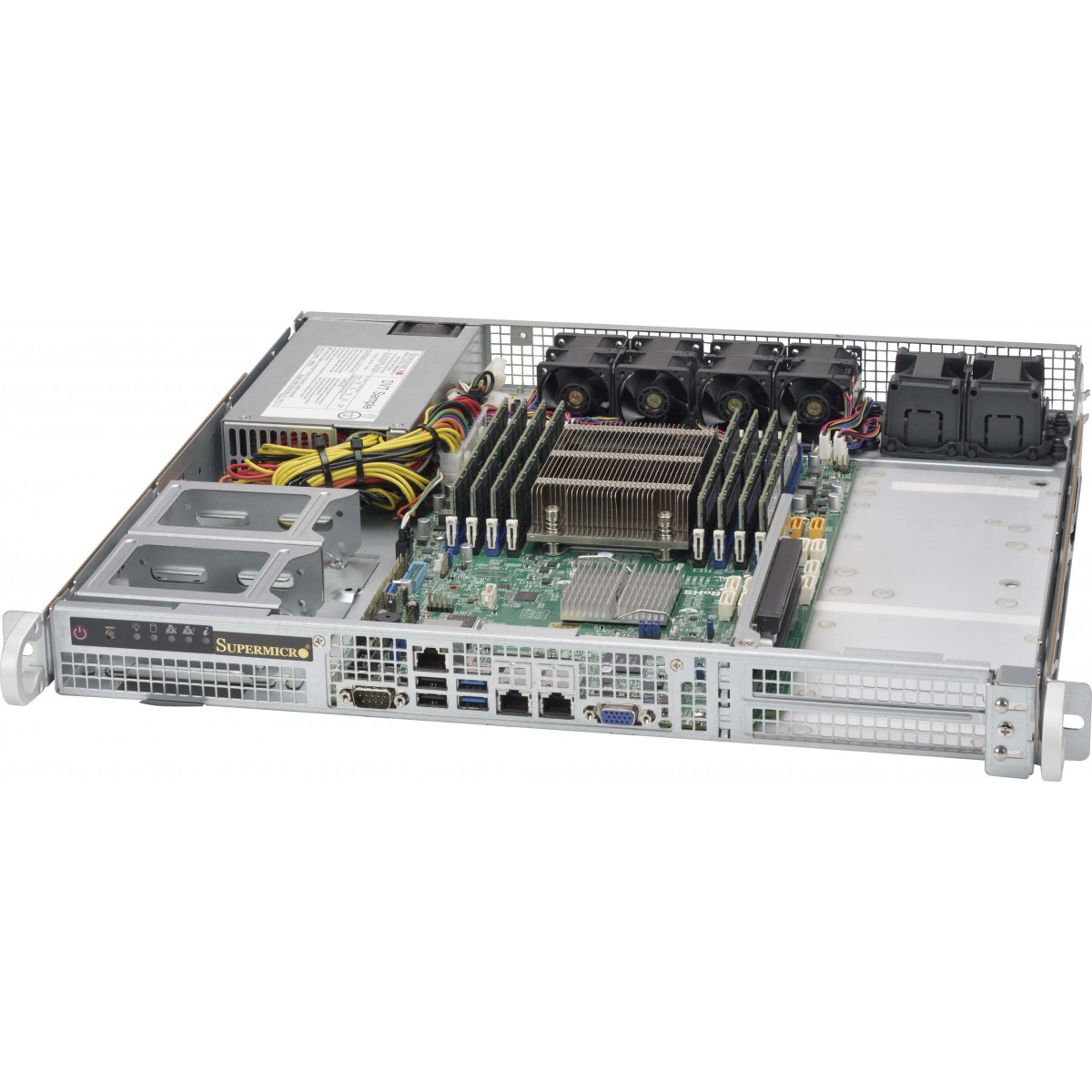 Supermicro CSE-515-350 - Rack - Server - Silver - 1U - Fan fail - HDD - LAN - Power - System - Platinum Level Certified USA - UL