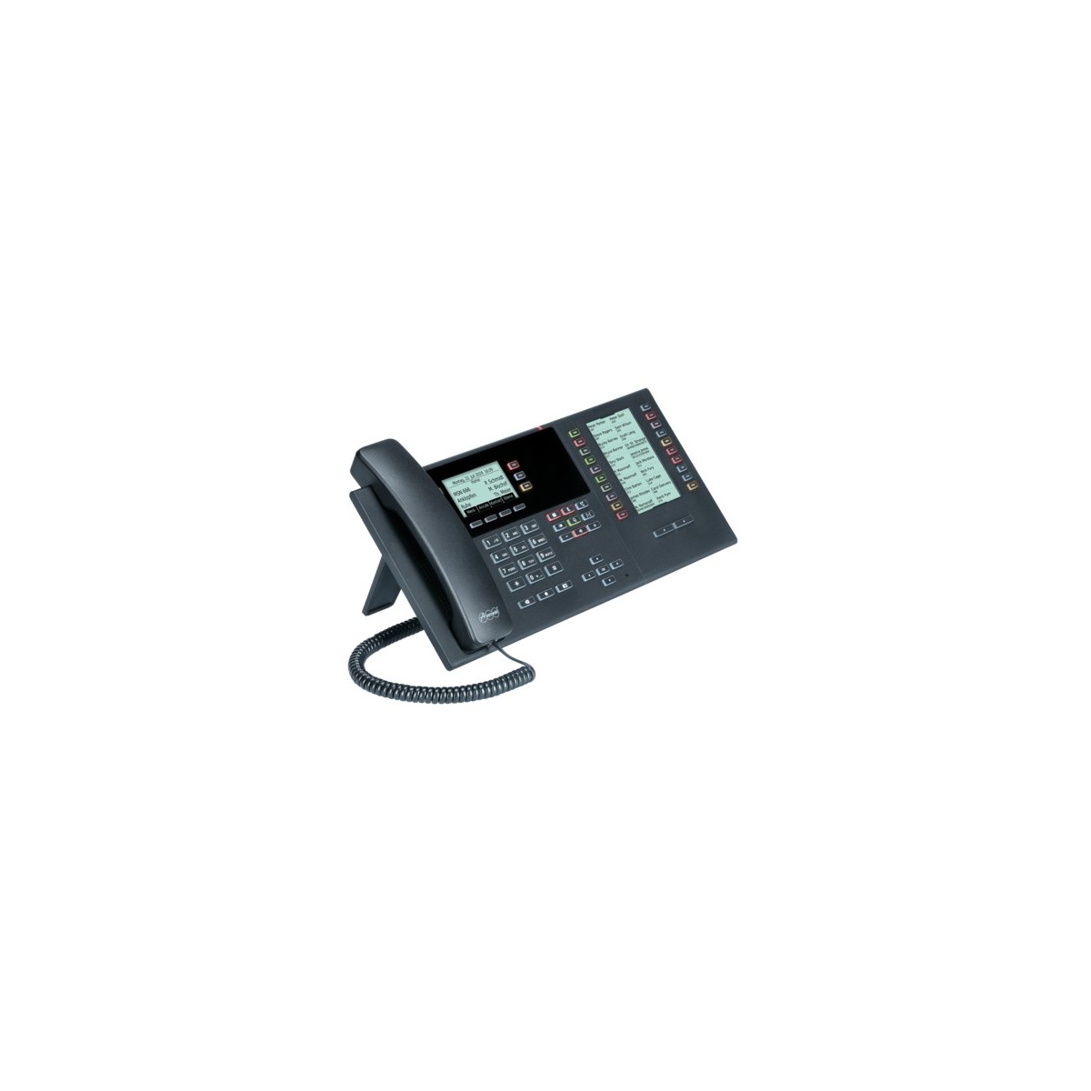 Auerswald COMfortel D-210 - IP-Telefon - Schwarz - Kabelloses Mobilteil - Kunststoff - 3 Zeilen - 2000 Eintragungen