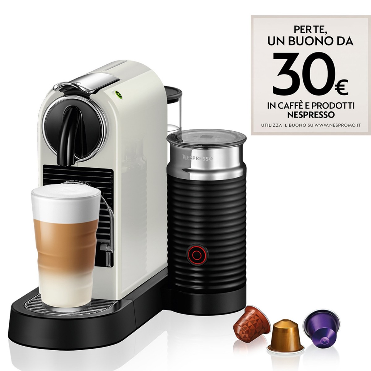 De Longhi EN 267.WAE - Drip coffee maker - 1 L - Coffee capsule - 1710 W - White