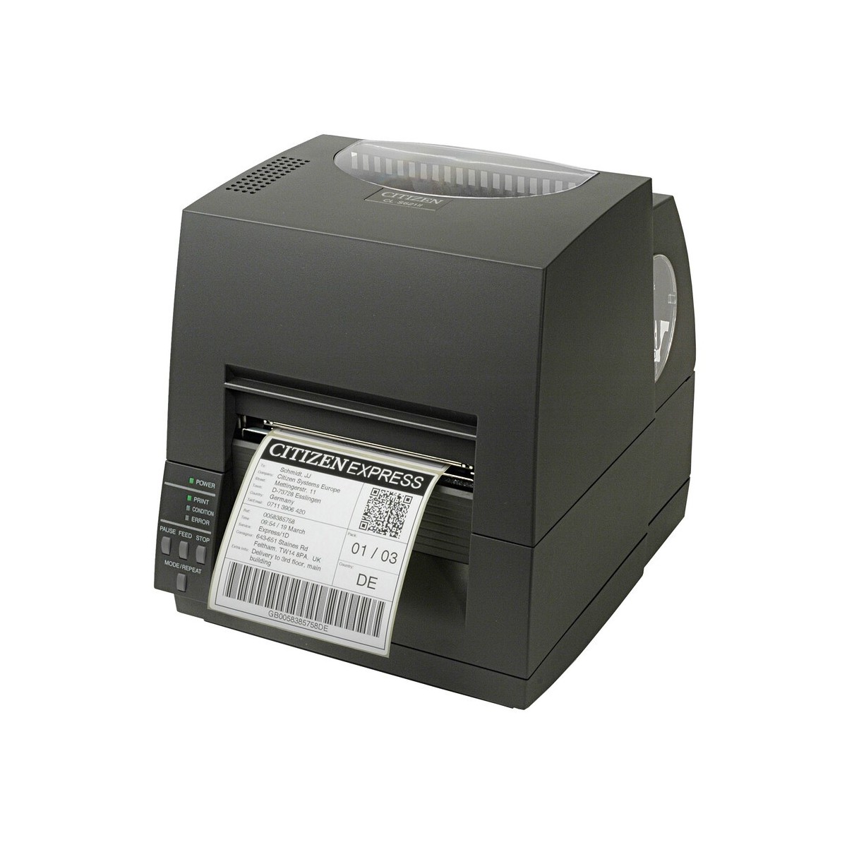 Citizen CL-S621II - Direct thermal / Thermal transfer - POS printer - 203 x 203 DPI - 150 mm/sec - 254 µm - 20 cm