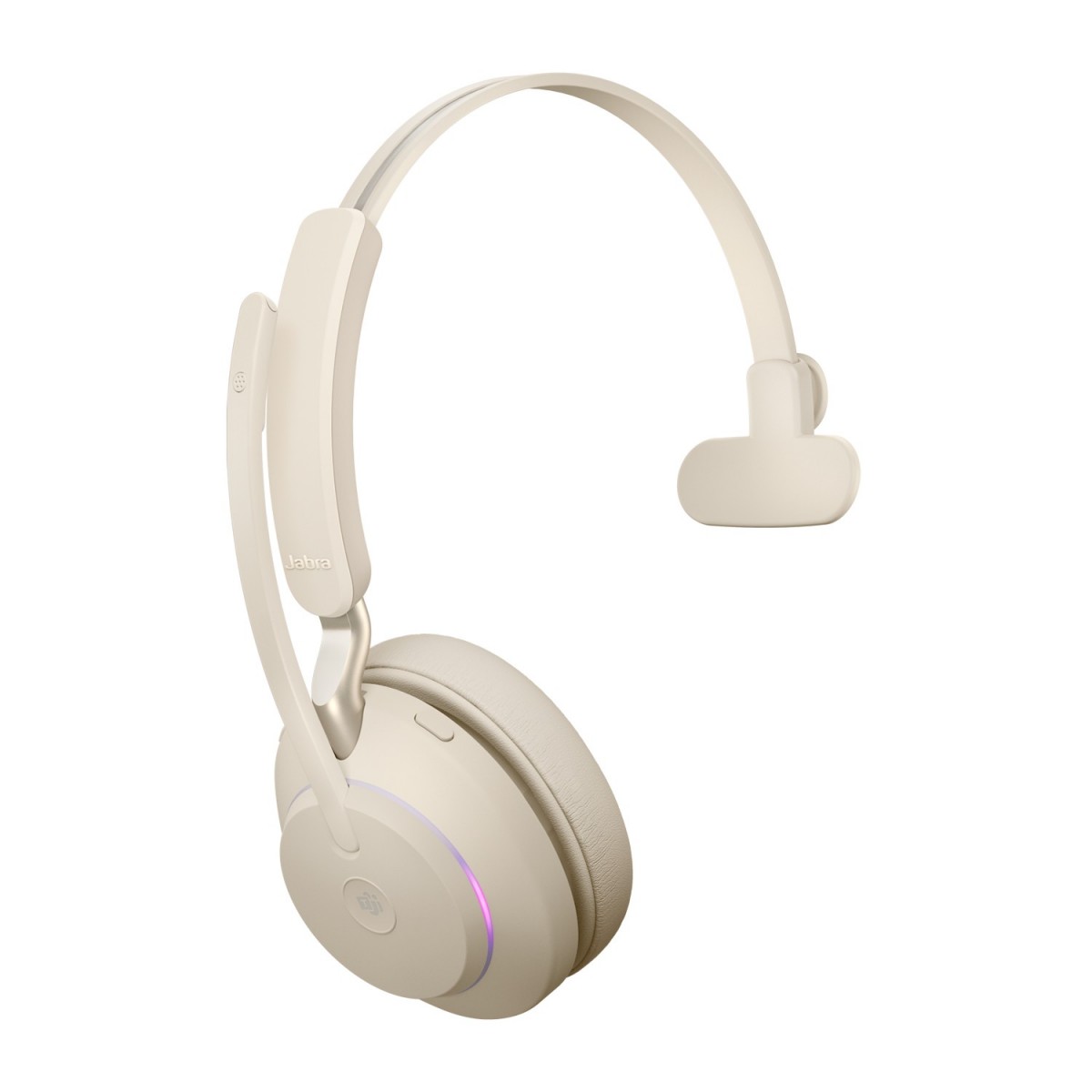 Jabra Evolve2 65 - MS Mono - Headset - Head-band - Office/Call center - Beige - Monaural - Bluetooth pairing - Play/Pause - Trac