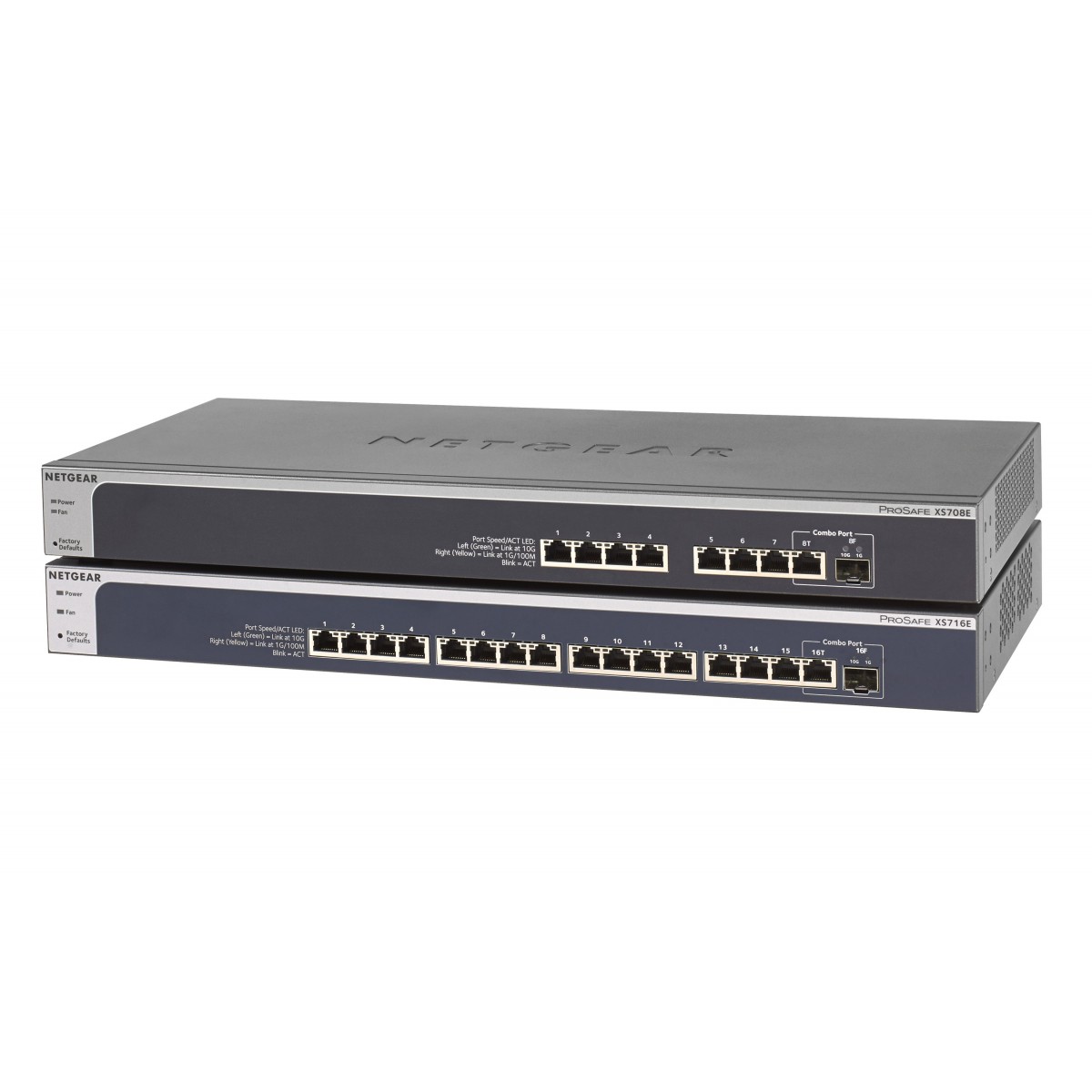 Netgear 16-Port 10G Ethernet Plus Switch (XS716E) - Managed - L2 - 10G Ethernet (100/1000/10000) - Full duplex - Rack mounting -