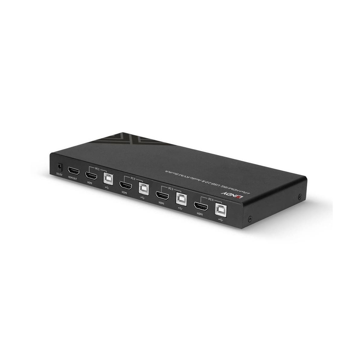 Lindy 4 Port KVM Switch HDMI 4K60, USB 2.0  Audio - Kvm Switch - 4-port