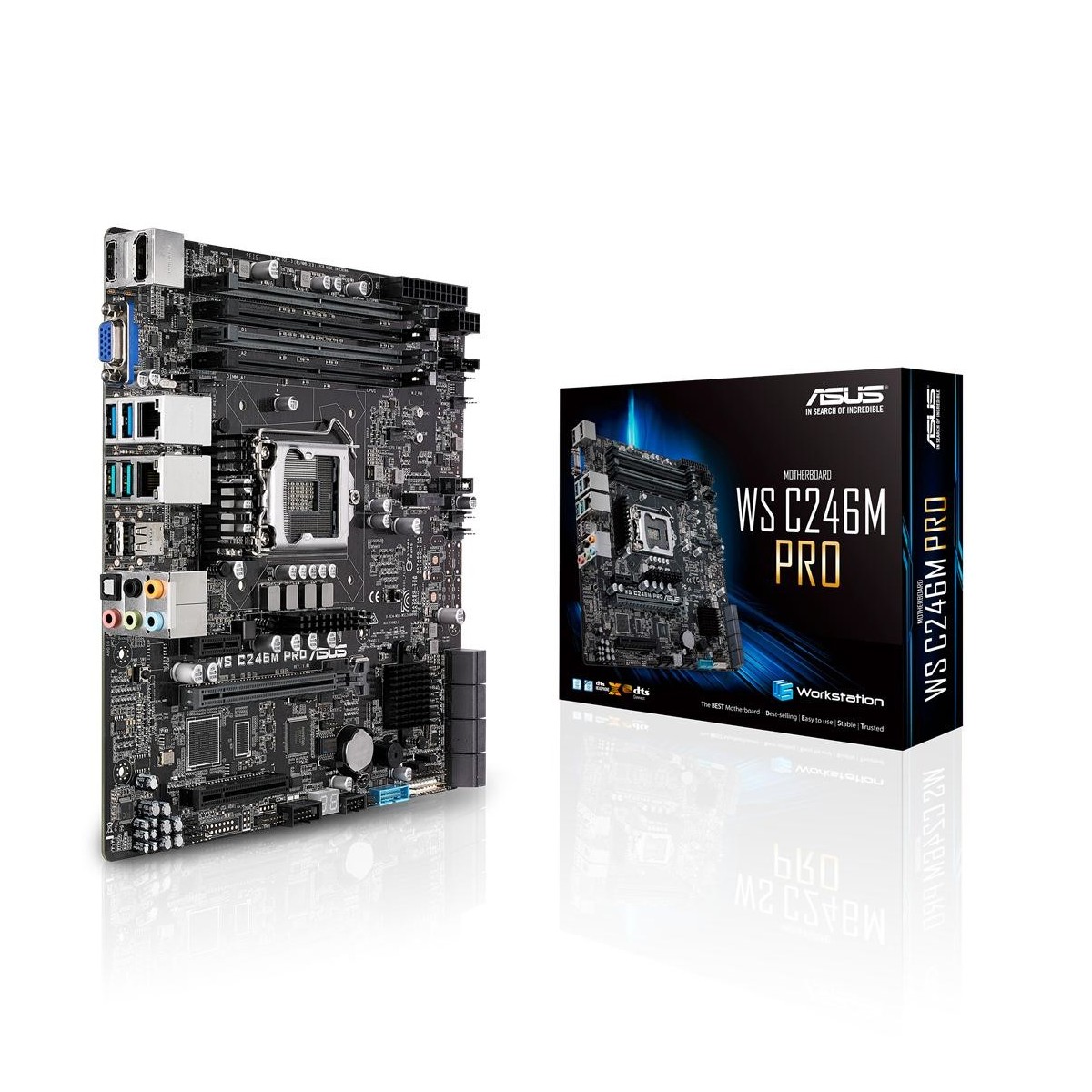 ASUS WS C246M PRO - Intel - LGA 1151 (Socket H4) - Intel® Celeron® - Intel® Core™ i3 - Intel Core i5 - Intel Core i7 - Intel® Pe