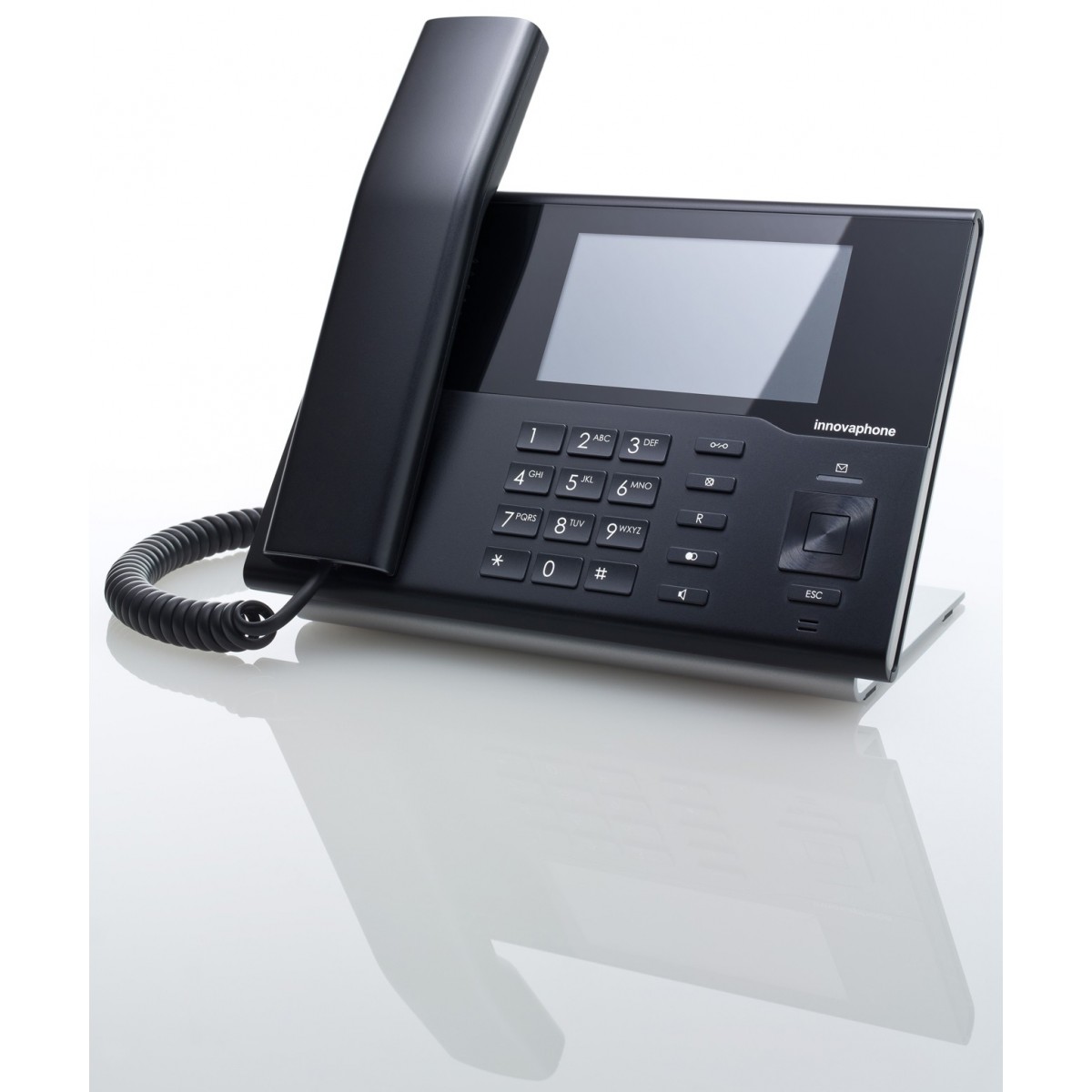 Innovaphone IP232 - IP-Telefon - Schwarz - Kabelgebundenes Mobilteil - 100 Mbit/s - 10,9 cm (4.3 Zoll) - 480 x 272 Pixel