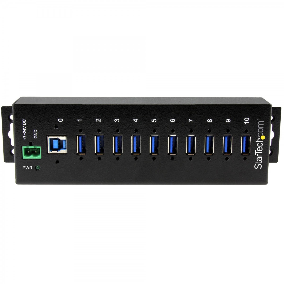 StarTech.com 10-Port Industrial USB 3.0 Hub with ESD  350W Surge Protection - USB 3.2 Gen 1 (3.1 Gen 1) Type-B - USB 3.2 Gen 1 (