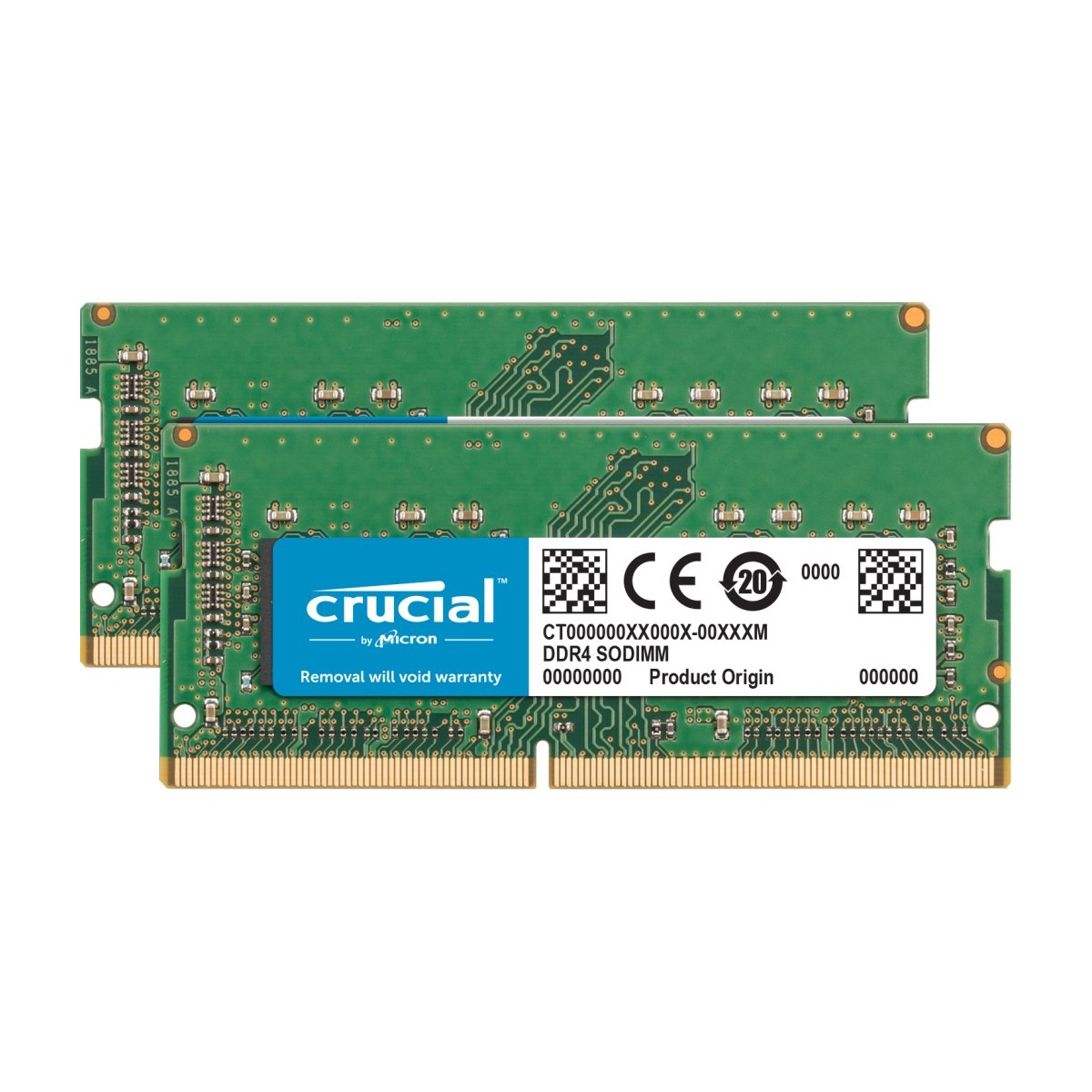 Micron Crucial - DDR4 - Kit - 64 GB 2 x 32 GB - SO DIMM 260-pin - 2666 MHz PC4-21300 - 64 GB - DDR4
