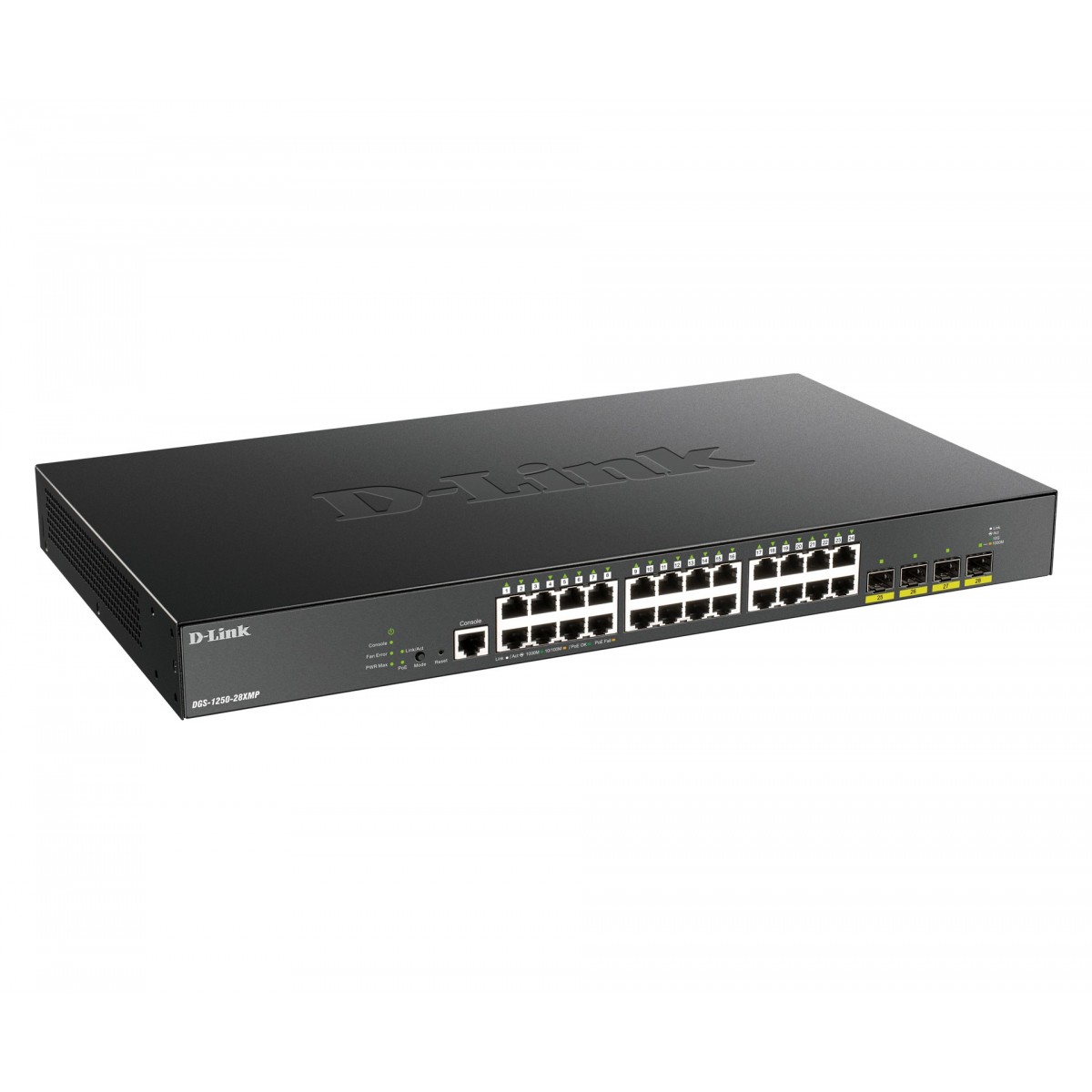 D-Link Switch DGS-1250-28XMP 24xGBit/4xSFP+ PoE (370W) 19 Managed
