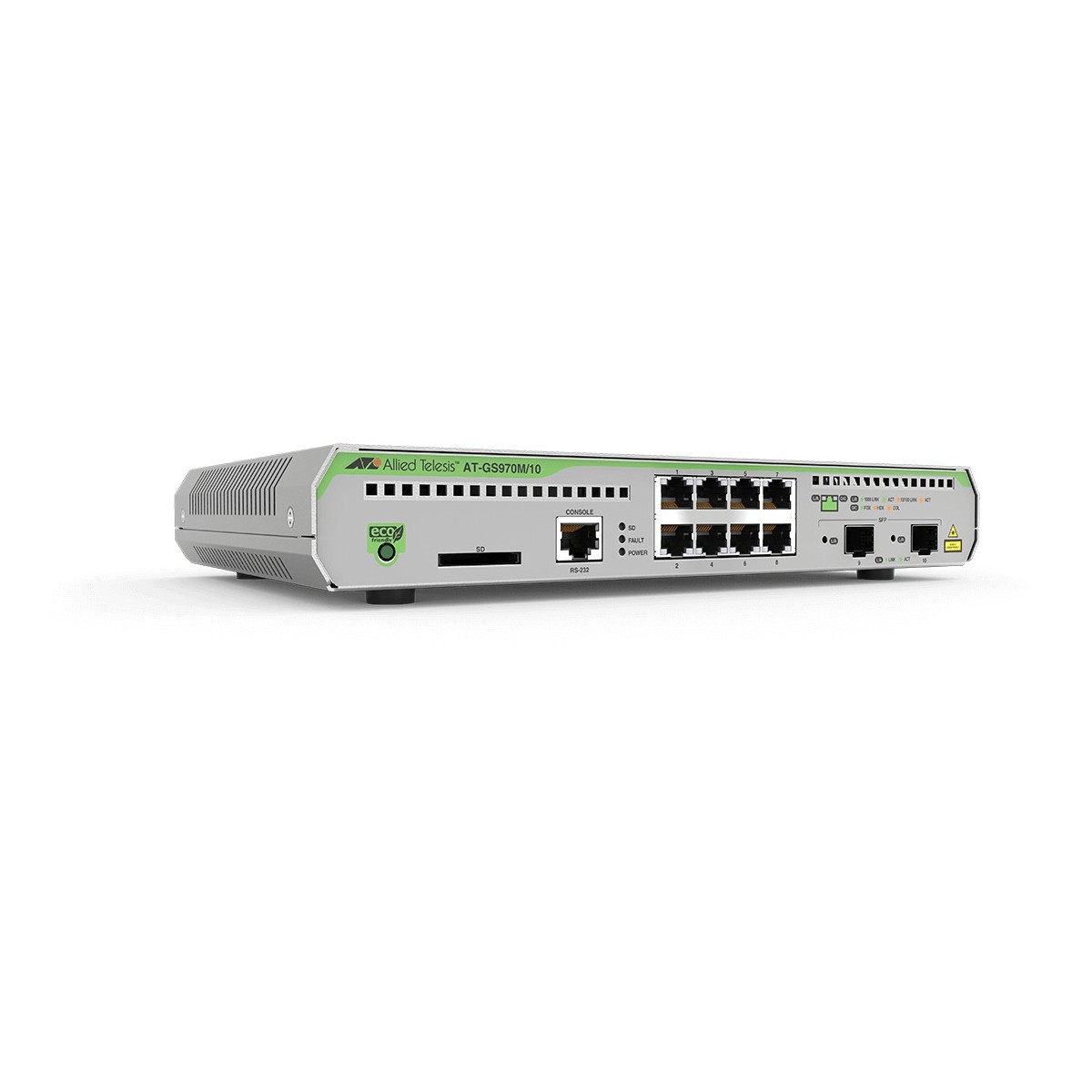 Allied Telesis AT-GS970M/10PS-50 - Managed - L3 - Gigabit Ethernet (10/100/1000) - Power over Ethernet (PoE) - Rack mounting - 1