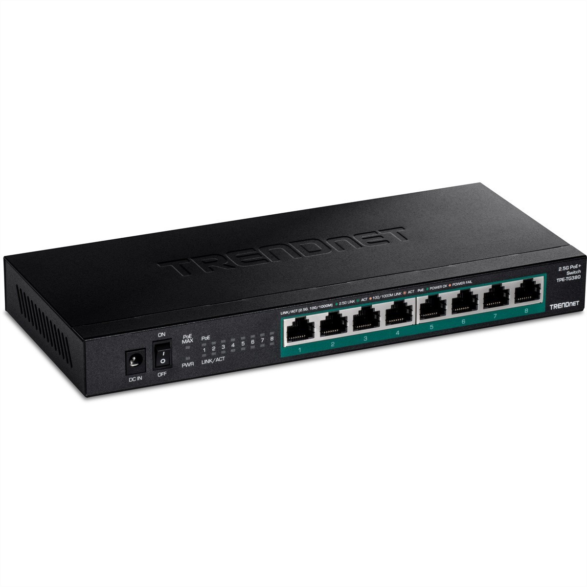 TRENDnet 8-Port Unmanaged 2.5G PoE+ Switch - Switch - Amount of ports: