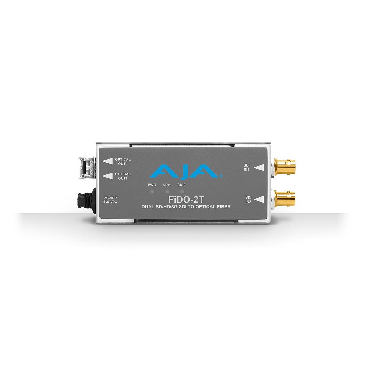 AJA FiDO-2T-MM - 3 Gbit/s - Active video converter - Gray - BNC - 20 V - 0 - 40 °C