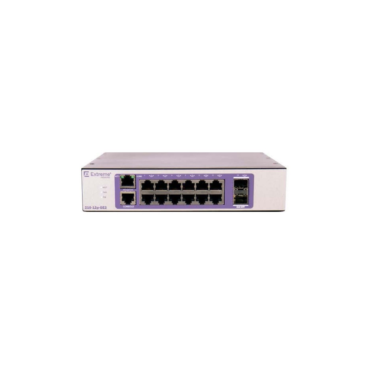 Extreme Networks 210-12P-GE2 - Managed - L2 - Gigabit Ethernet (10/100/1000) - 100 Gigabit Ethernet - Power over Ethernet (PoE)