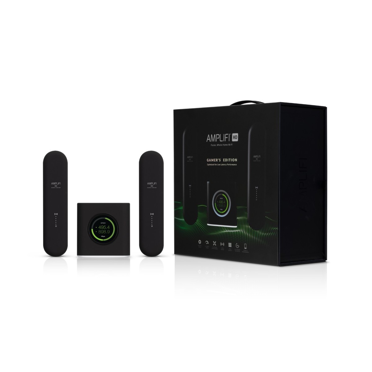 UbiQuiti AmpliFi HD Gamer’s Edition - Wi-Fi 5 (802.11ac) - Dual-band (2.4 GHz / 5 GHz) - Ethernet LAN - Black - Tabletop router