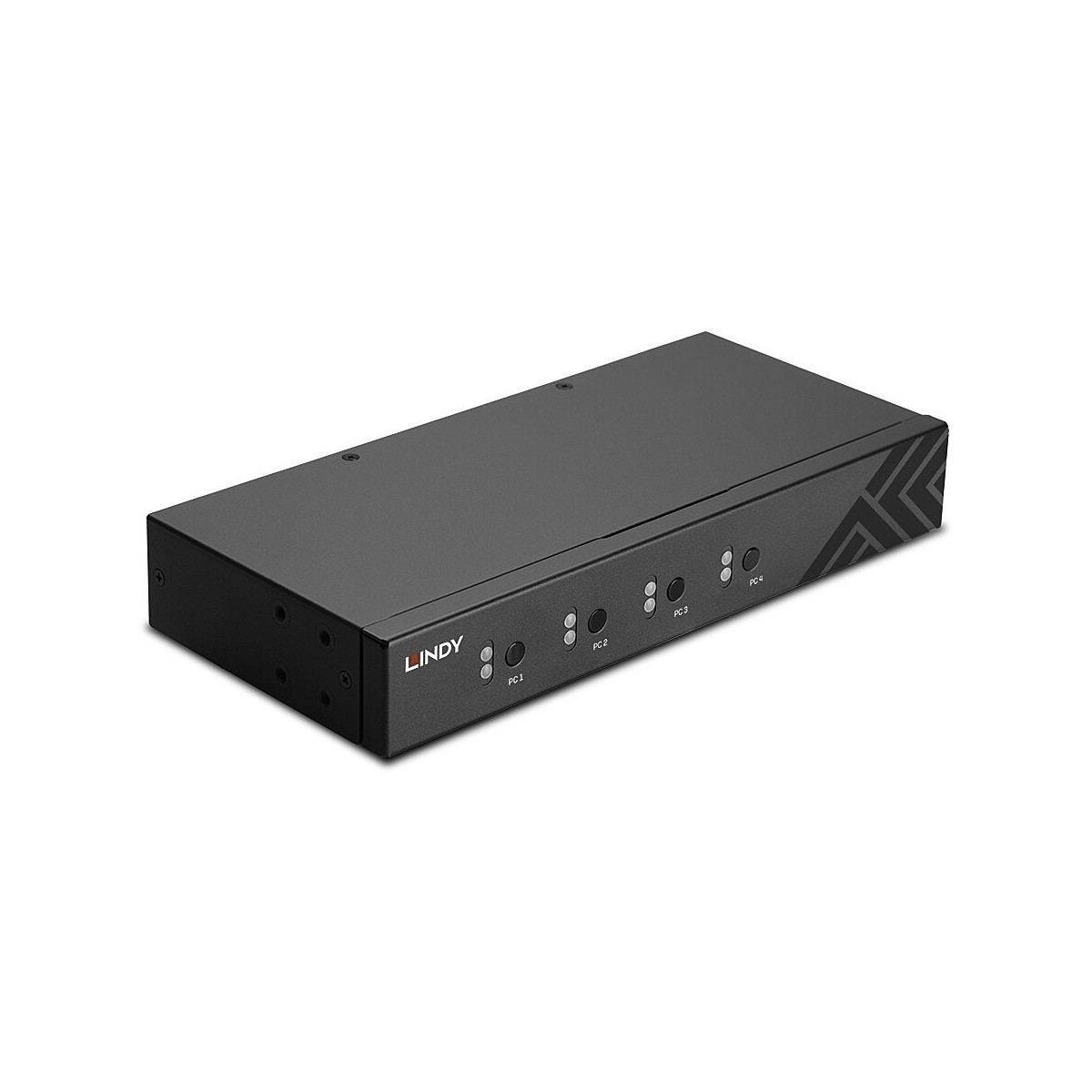 Lindy 4 Port KM Switch USB 2.0  Audio Schaltet zwischen bis zu 4 PCs von einer Tastatur - Audio/Multimedia