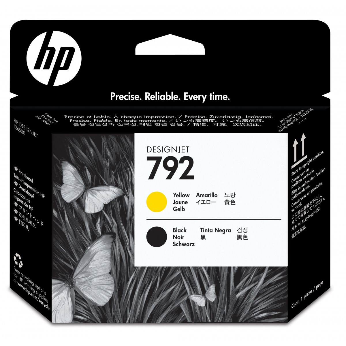 HP 792 Yellow/Black Latex Printhead - HP Designjet L26500 Printer series - Inkjet - Black - Yellow - CN702A - Singapore - 28 mm